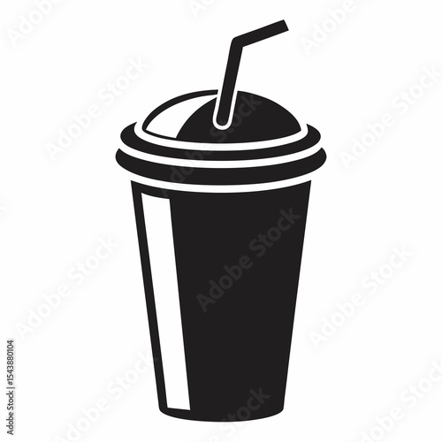 paper cup with straw