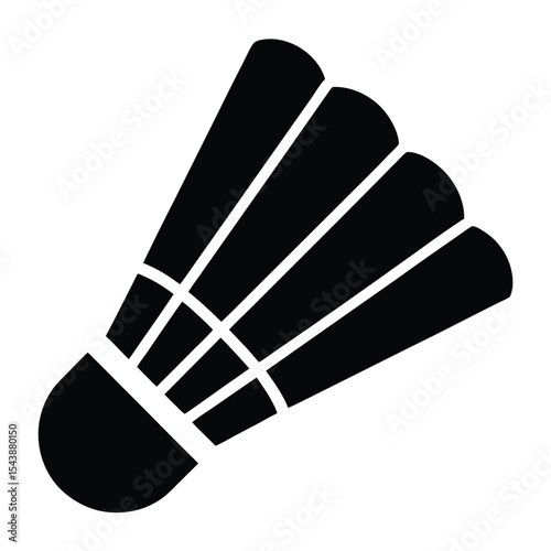 Badminton shuttlecock vector silhouette, Shuttlecock icon