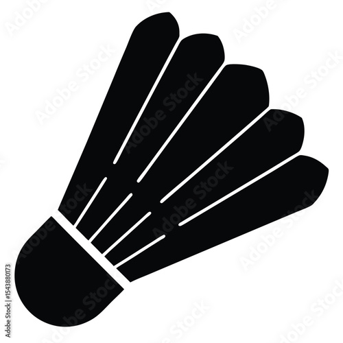 Badminton shuttlecock vector silhouette, Shuttlecock icon