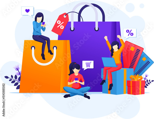 Online Shopping Concept Illustration – E-commerce and Digital Retail Experience