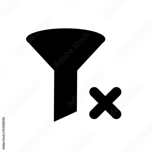 Filter Close fill Vector icon