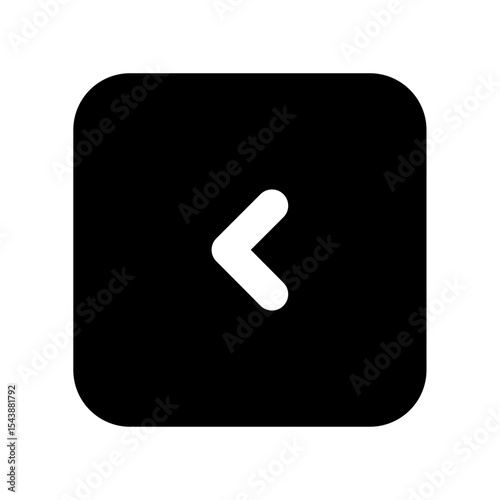 Left Box fill Vector icon