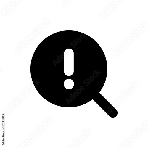 Alert Search fill Vector icon