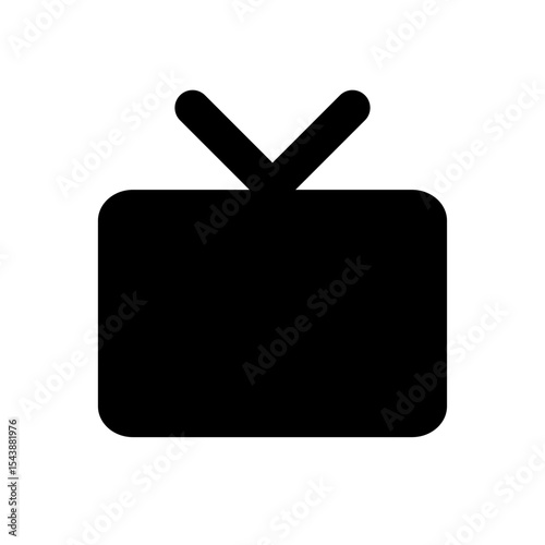 TV Icon fill Vector icon