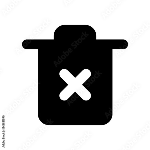 Trash Alert fill Vector icon
