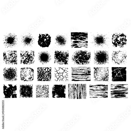 Grunge texture vector pack abstract background pattern design distress overlay effect vintage rough surface collection