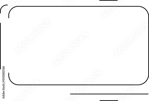 Vector image of a cloud for a message. Rectangle with rounded corners and additional lines.