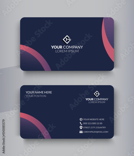 Modern and Professional Business Card Design with Geometric Shapes