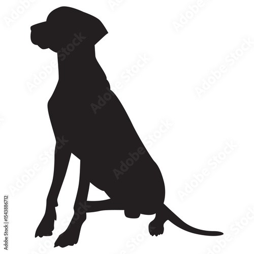 sillouette dog vector isloated on white background