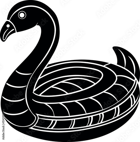 pool float flamingo vector Shallotte on white background