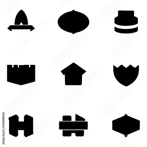 Collection of Simple Geometric Shapes Icons  Perfect for Logos, Branding, and Design Projects
