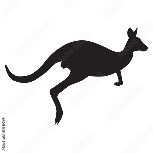 sillouette kangroo vector isloated on white background