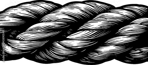 Ancient woven textile fragment in black and white for design and study