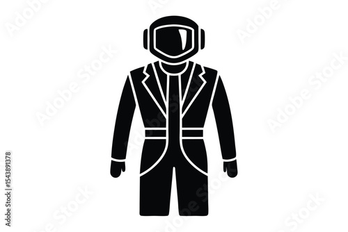 VR Suit Icon Vector – Virtual Reality Full-Body Gear Symbol for Immersive Technology and Motion Tracking