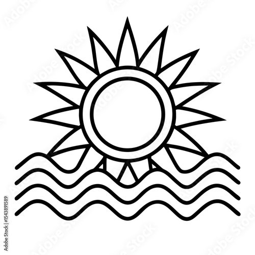 Geometric Sun & Wave Flow