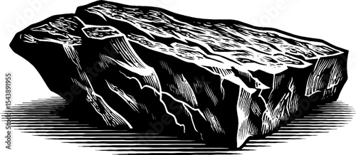 Heavy stone with cracks and texture for nature and geology themes