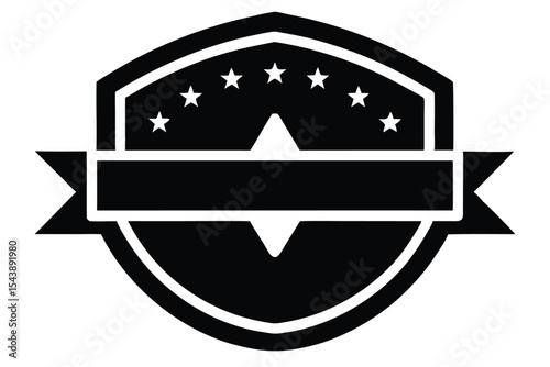 Volunteer Badge Vector Icon – Community Service Emblem for Charity, Nonprofit, and Event Identification
