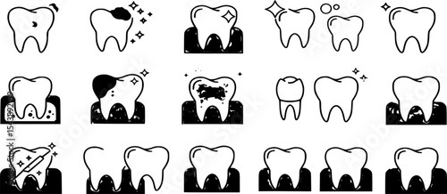 teeth icon vector 