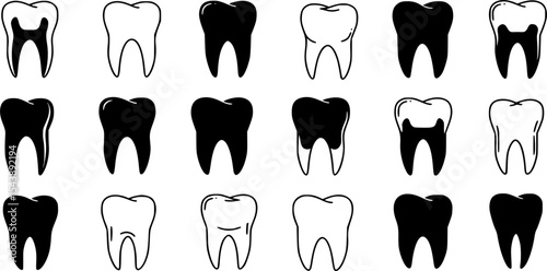 teeth icon vector 