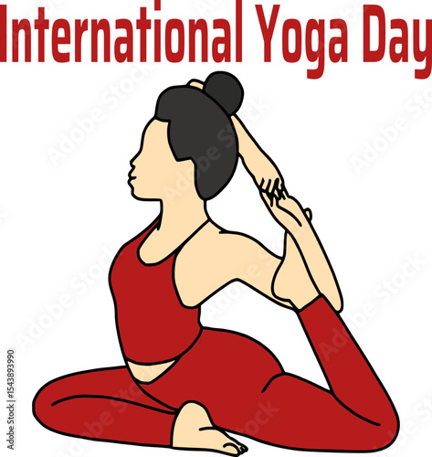 International  Yoga  Day-woman in yoga position