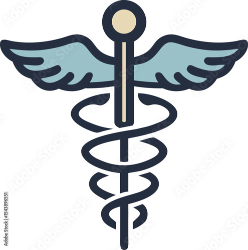 Caduceus Medical Symbol Icon