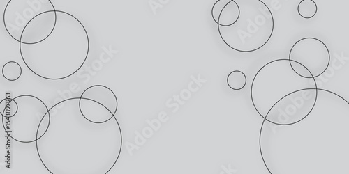 Modern design background for report and project presentation template. Abstract background with circle white abstract geometric background with soft light white paper circles in design .Gray abstract.