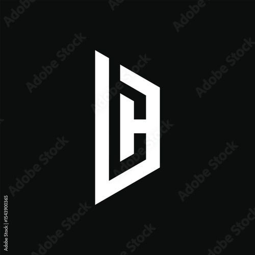 letter Ch or Hc initial minimal monogram logo