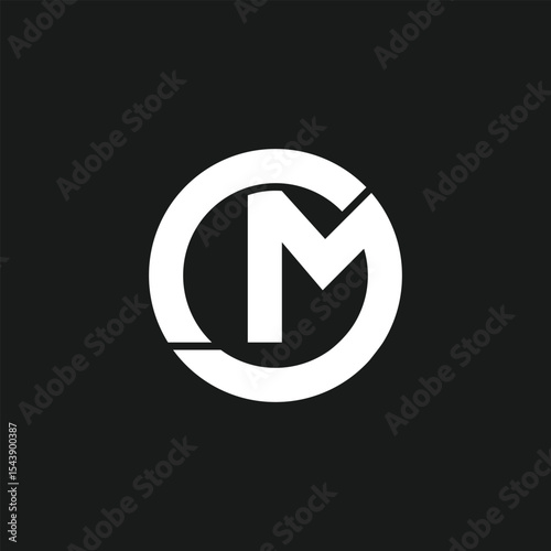 letter CM or MC monogram unique creative Modern circle logo