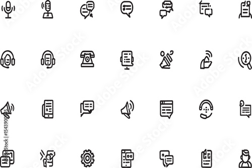 Communication Icons A Diverse Collection of Vector Graphics