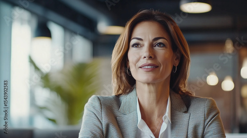 A successful female entrepreneur presenting business data to a team in a contemporary office, showcasing her leadership skills female entrepreneur, business presentation, leadershi