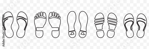 Different human footprints icon. Vector  eps10