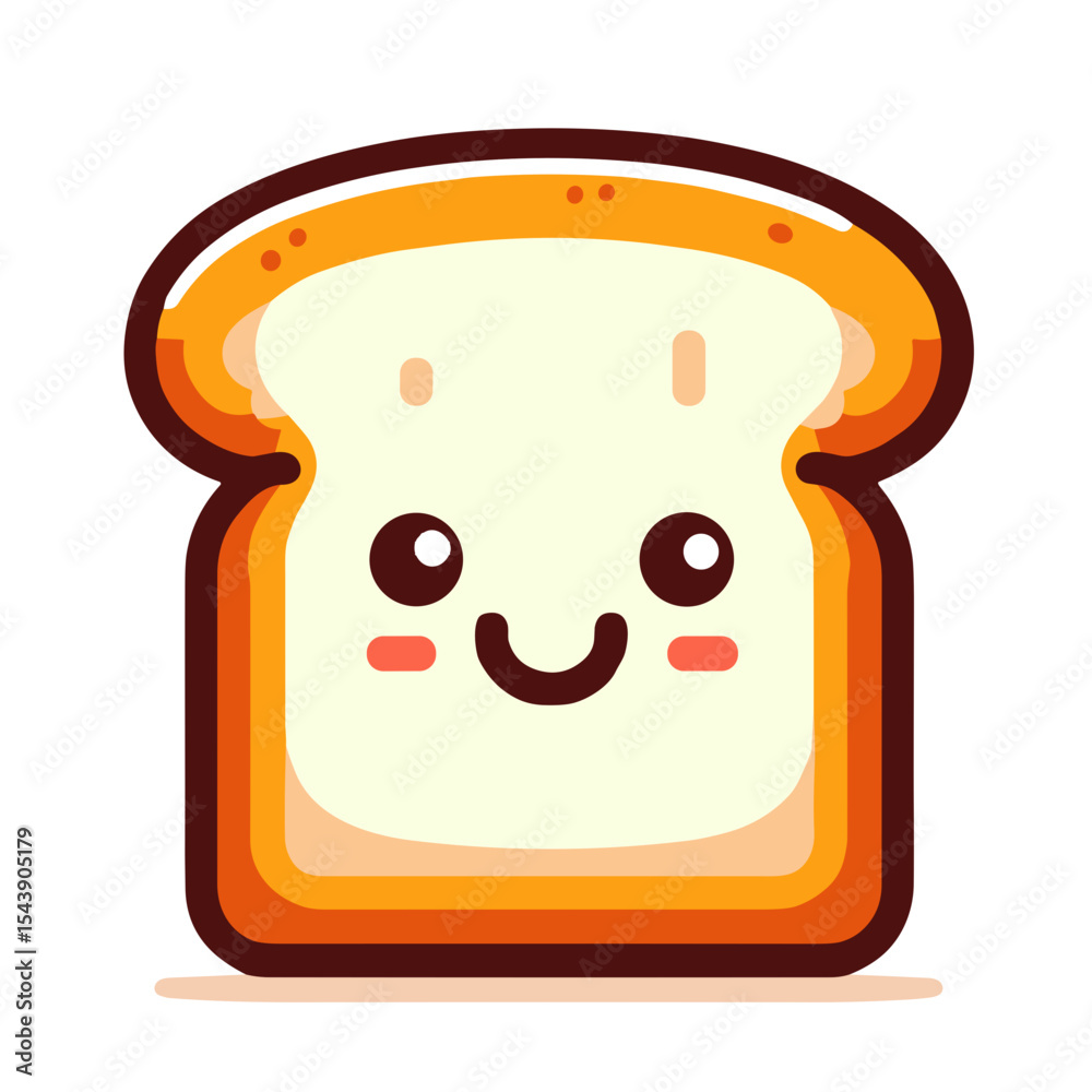Cheerful bread slice mascot illustration on transparent background for bakery branding, packaging, and friendly food marketing designs Cheerful bread slice mascot illustration on transparent background for bakery branding, packaging, and friendly food marketing designs