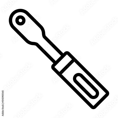 Torque Wrench  Vector Line Icon Design