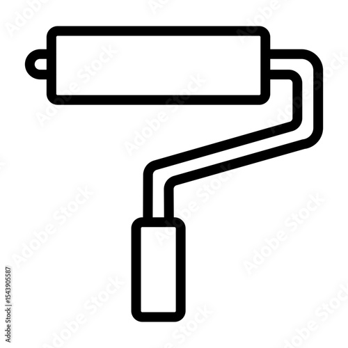 Paint Roller  Vector Line Icon Design