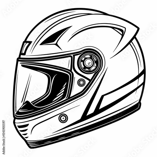 motorcycle helmet isolated on white