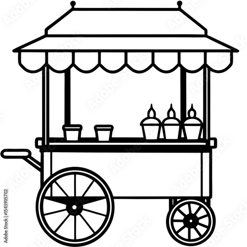 vintage carriage vector