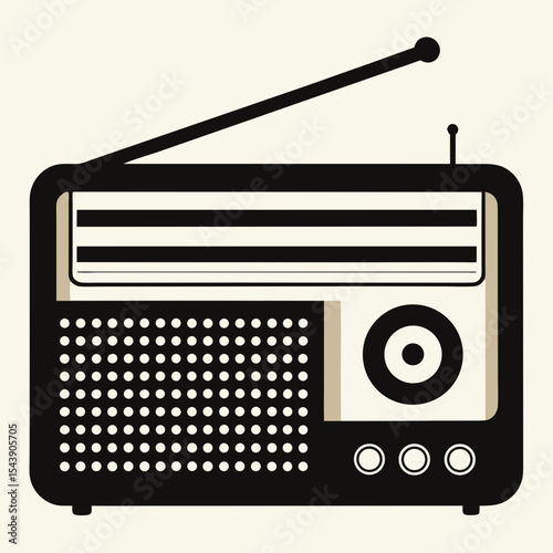 retro radio vector illustration