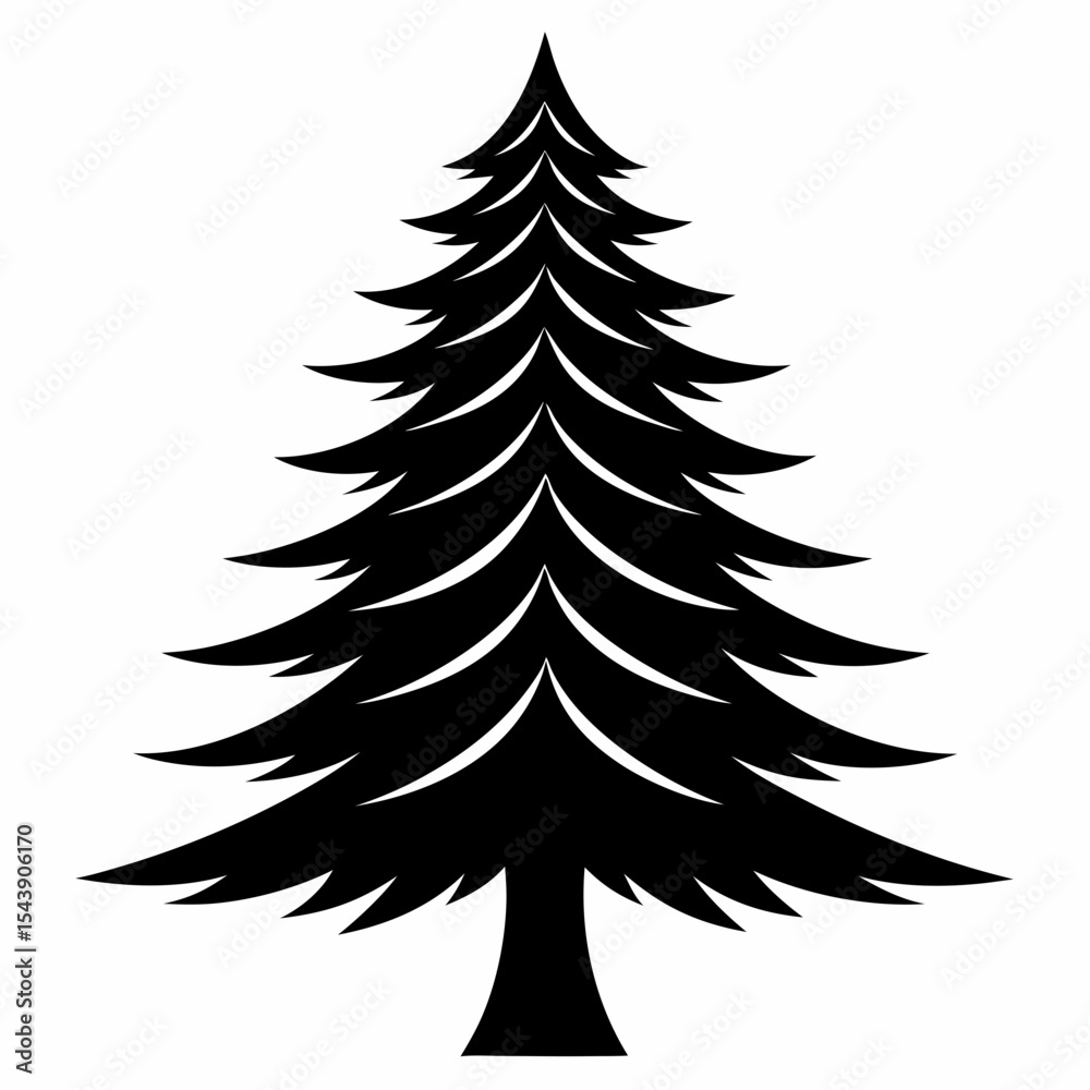 Obraz premium set of christmas trees