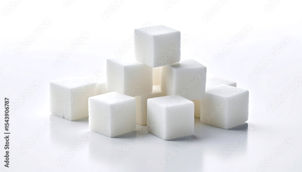 Sugar Cubes Pyramid with White Background. Sugar Cubes Pyramid with White Background.