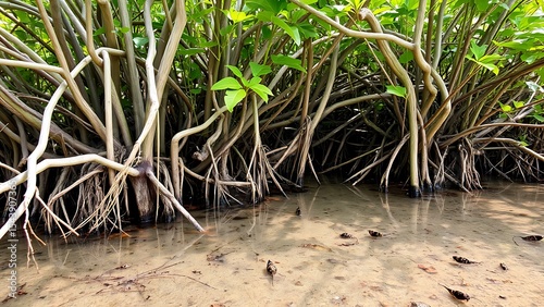 Dense Roots and Shallow Water - Mangrove-Like Environment for Nature Illustrations, Environmental Awareness Projects