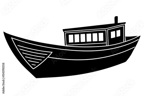 boat on a white background