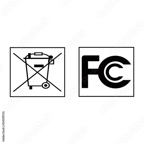WEE FCC ICON VECTOR SIGN SYMBOL