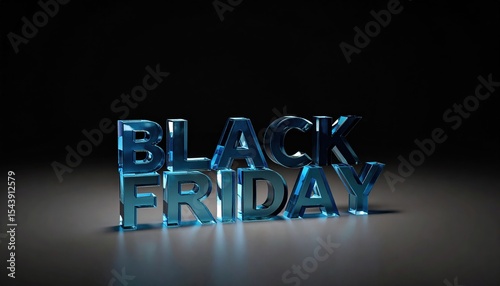 Black friday text with a black background