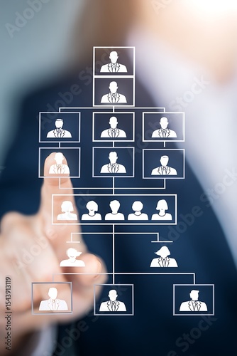 Organizational chart displayed