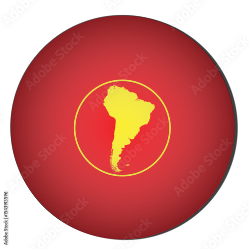 South american flag button
