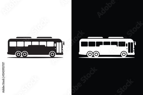 Bus icon vector illustration on White Background Vector Art Illustration on white background.