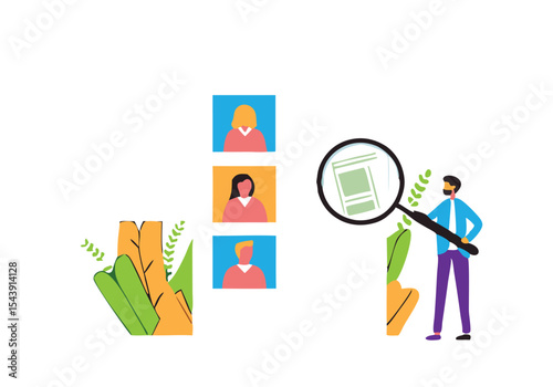 Data Analytics and Market Research Concept with Magnifying Glass and Business Charts – Financial Report Analysis, Performance Metrics, and Insight Visualization.