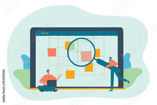 Data Analytics and Market Research Concept with Magnifying Glass and Business Charts – Financial Report Analysis, Performance Metrics, and Insight Visualization.