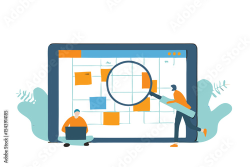 Data Analytics and Market Research Concept with Magnifying Glass and Business Charts – Financial Report Analysis, Performance Metrics, and Insight Visualization.