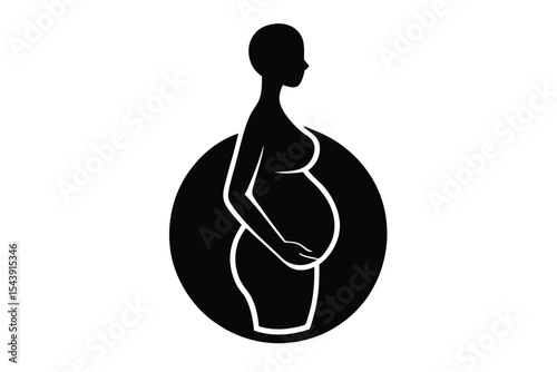 silhouette of a pregnant woman